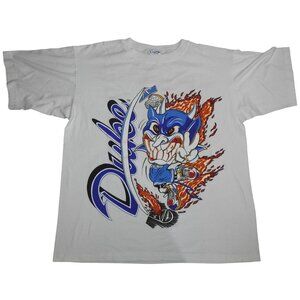 Vintage 90s Duke Blue Devils Break Through Basketball Gallop T-Shirt Large USA